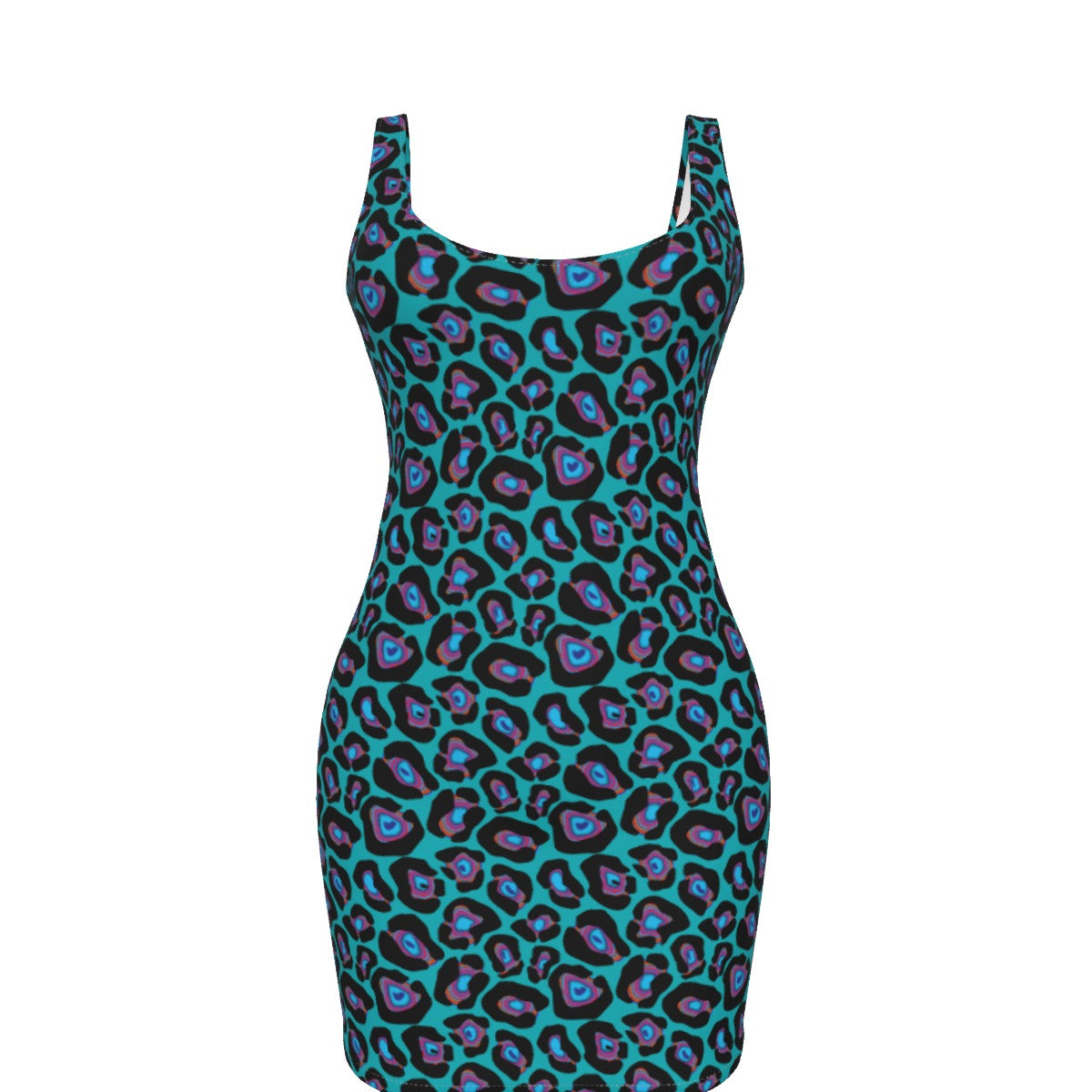 African Teal  Women's Bodycon Dress