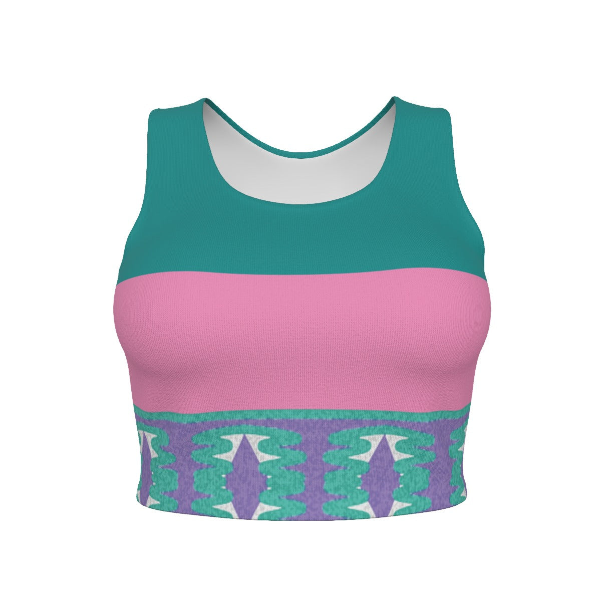 Ocean Vibe Women's Kimono & Crop Tank Top & High-waisted Straight-leg Trouser Set