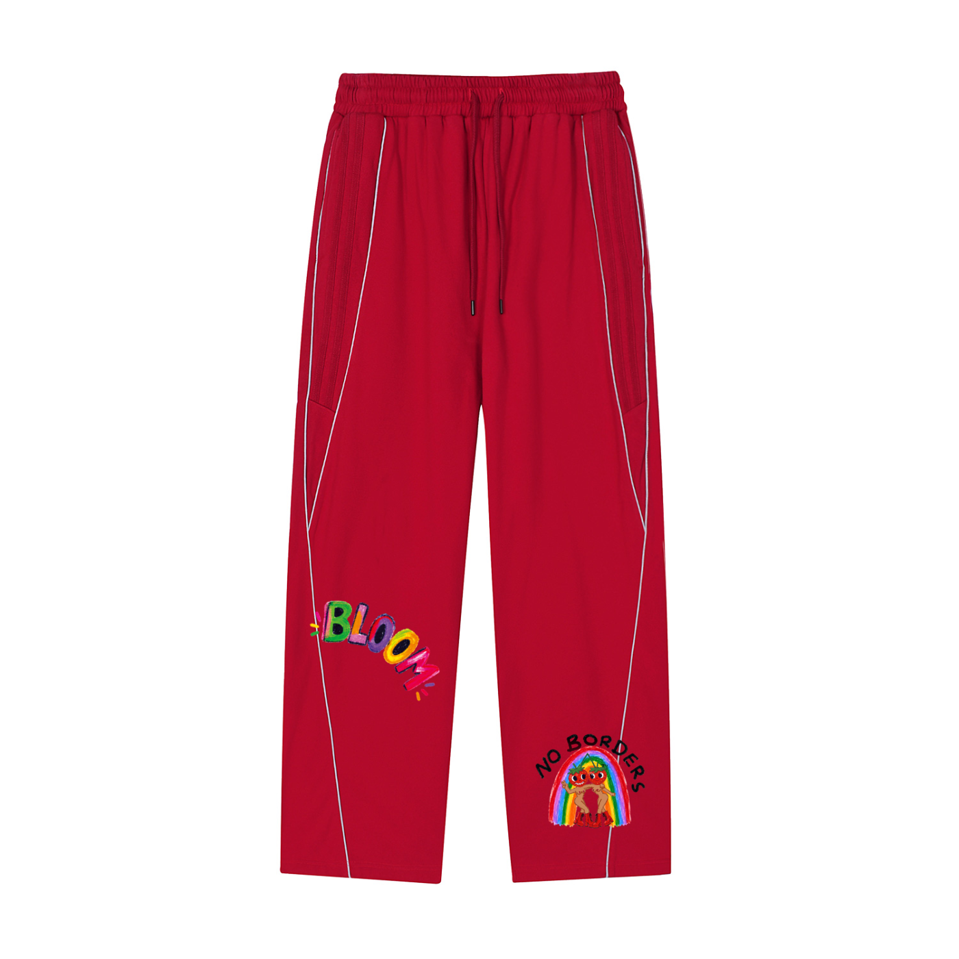 POV Reflection Striped Straight-Leg Unisex Sweatpants
