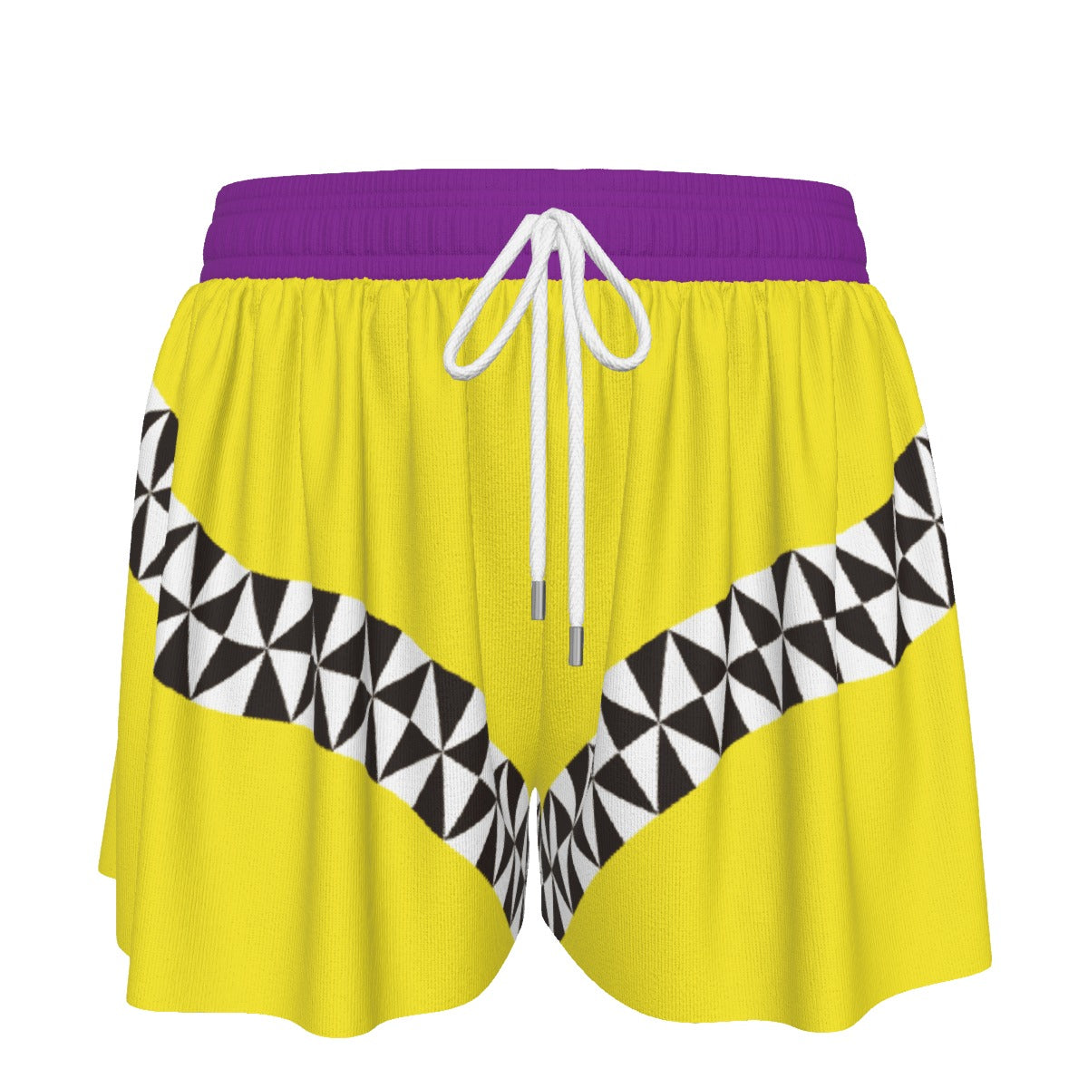 Daily Party Women's Sport Crop Tank Top & Skort With Pocket Set Yellow