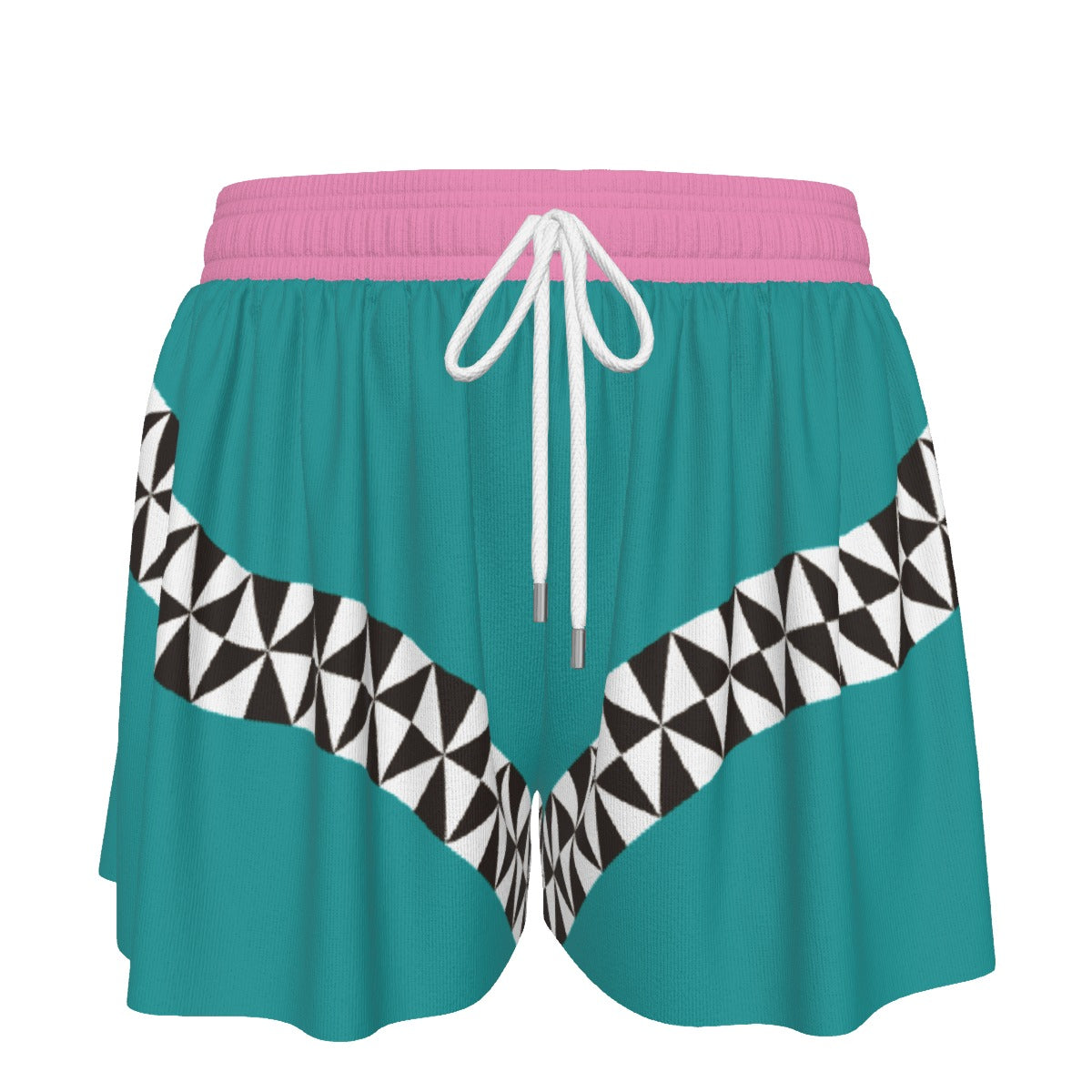 Daily Party Women's Sport Crop Tank Top & Skort With Pocket Set Teal