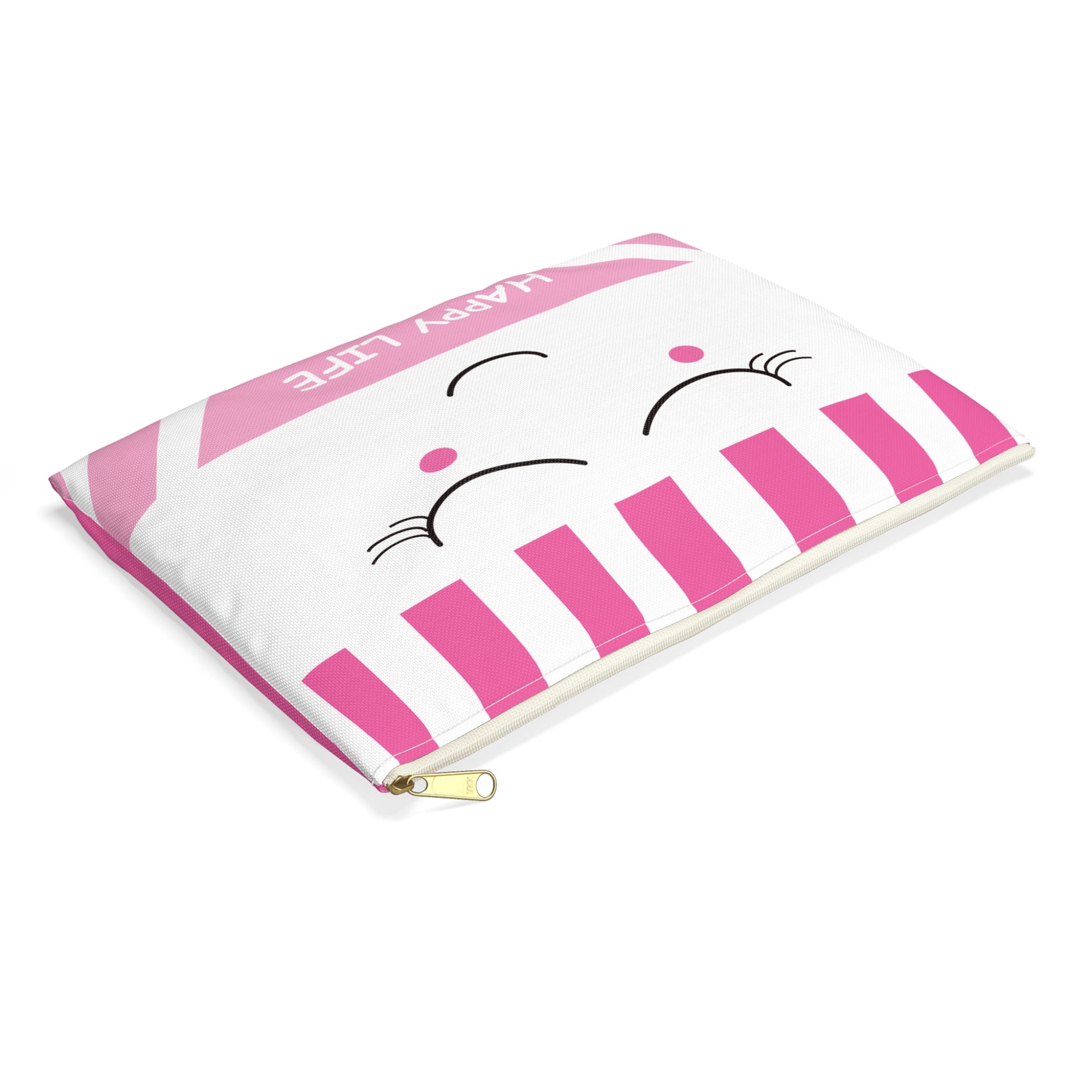 Happy Life Pink Pouch