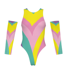 Load image into Gallery viewer, Kawaii Colors Colors Women&#39;s Tank Bodysuit with Gloves
