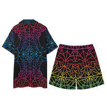 Load image into Gallery viewer, Electric Men Hawaiian Short Sleeve Shirt and Shorts Set
