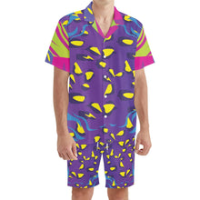 Load image into Gallery viewer, Insomniac Men Hawaiian Short Sleeve Shirt and Shorts Set
