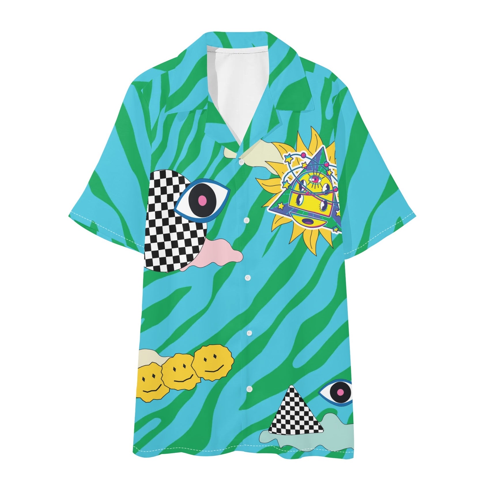 Cosmic Boy Men's Hawaiian Short Sleeve Shirt and Shorts Set