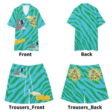 Load image into Gallery viewer, Cosmic Mens Hawaiian Short Sleeve Shirt and Shorts Set
