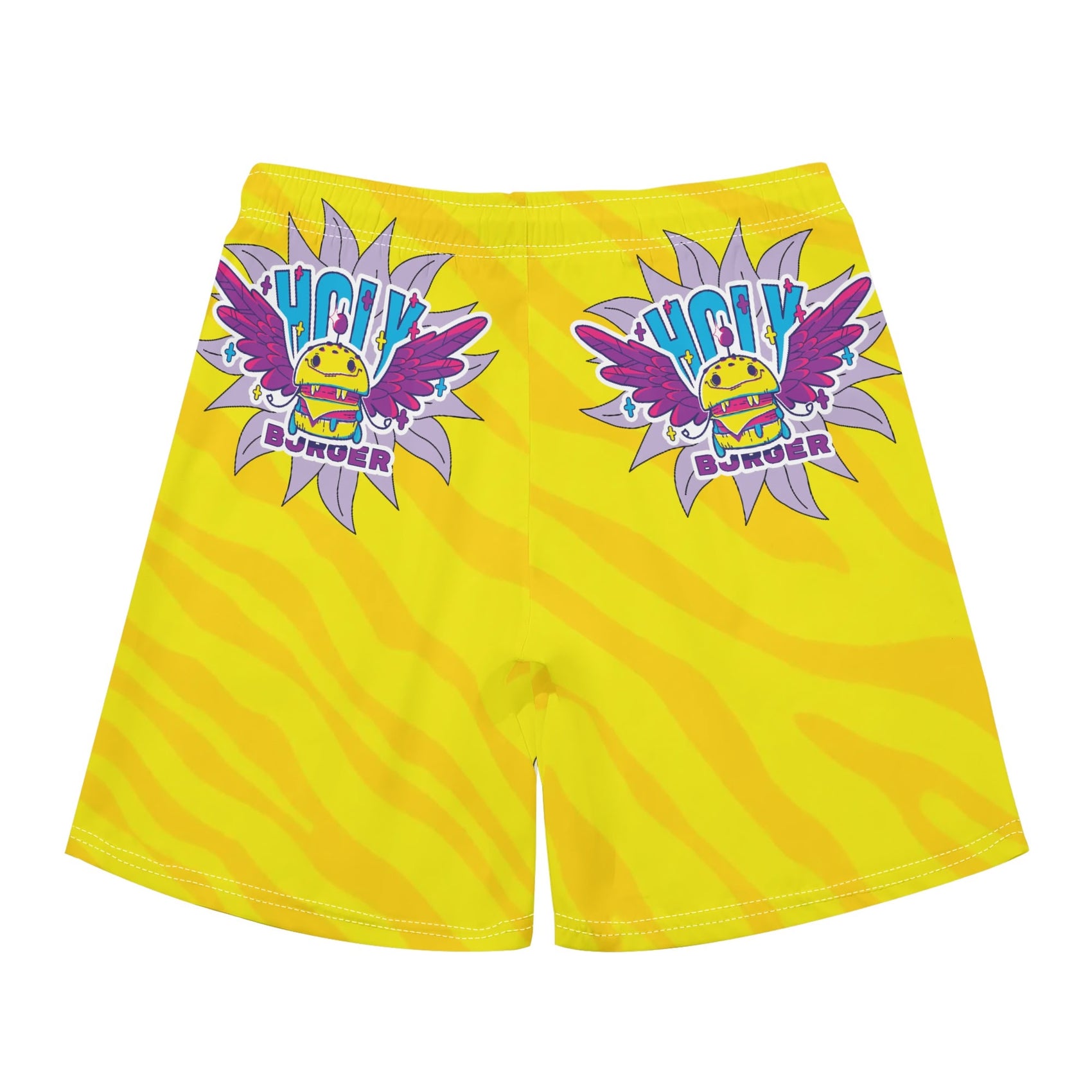 Holy Burger Men's Hawaiian Short Sleeve Shirt and Shorts Set