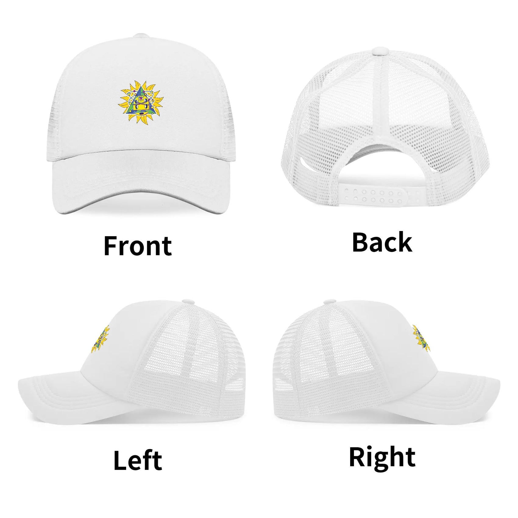 Cosmic Boy Mesh Cap Unisex Hat White