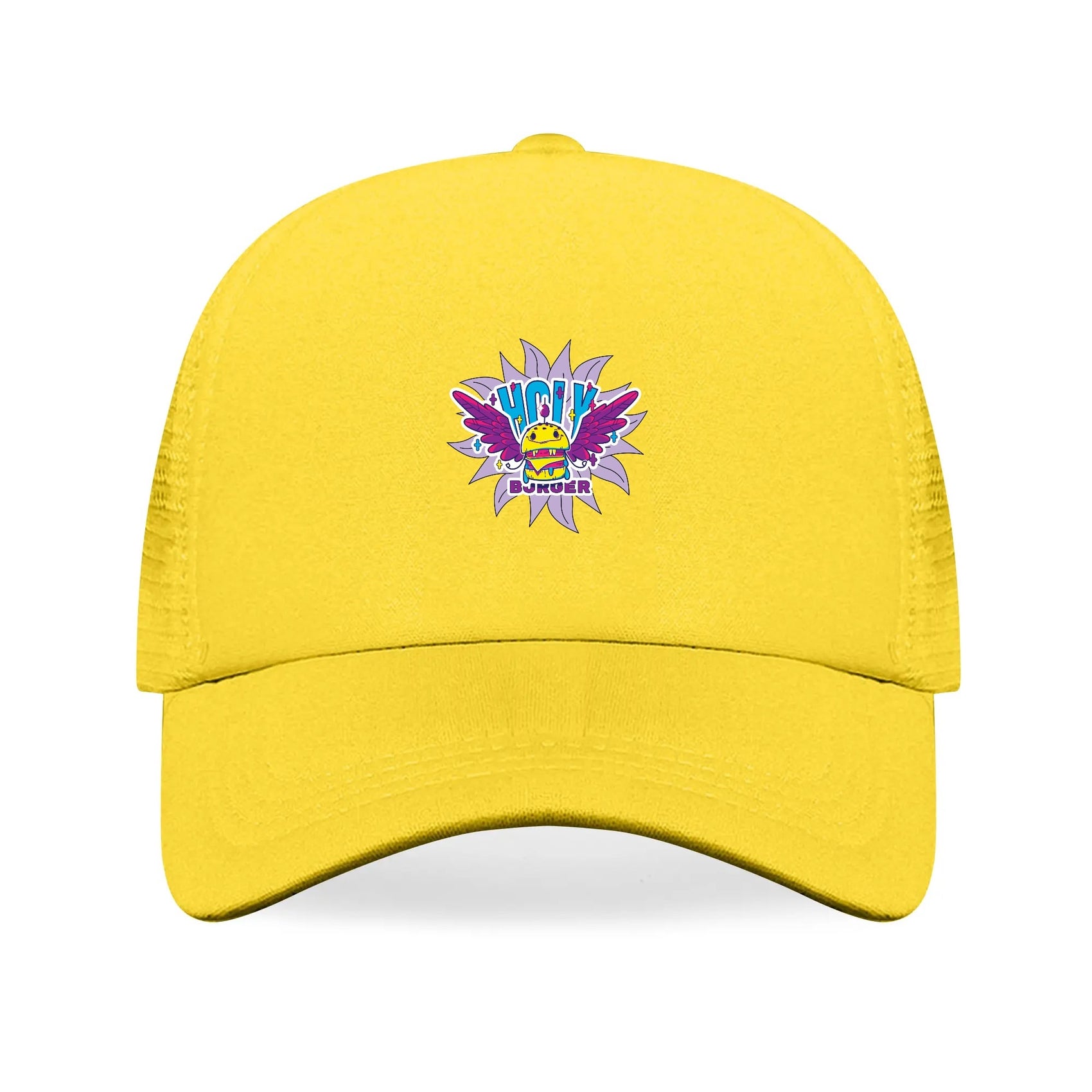 Holy  Burger Yellow Mesh Cap Hat