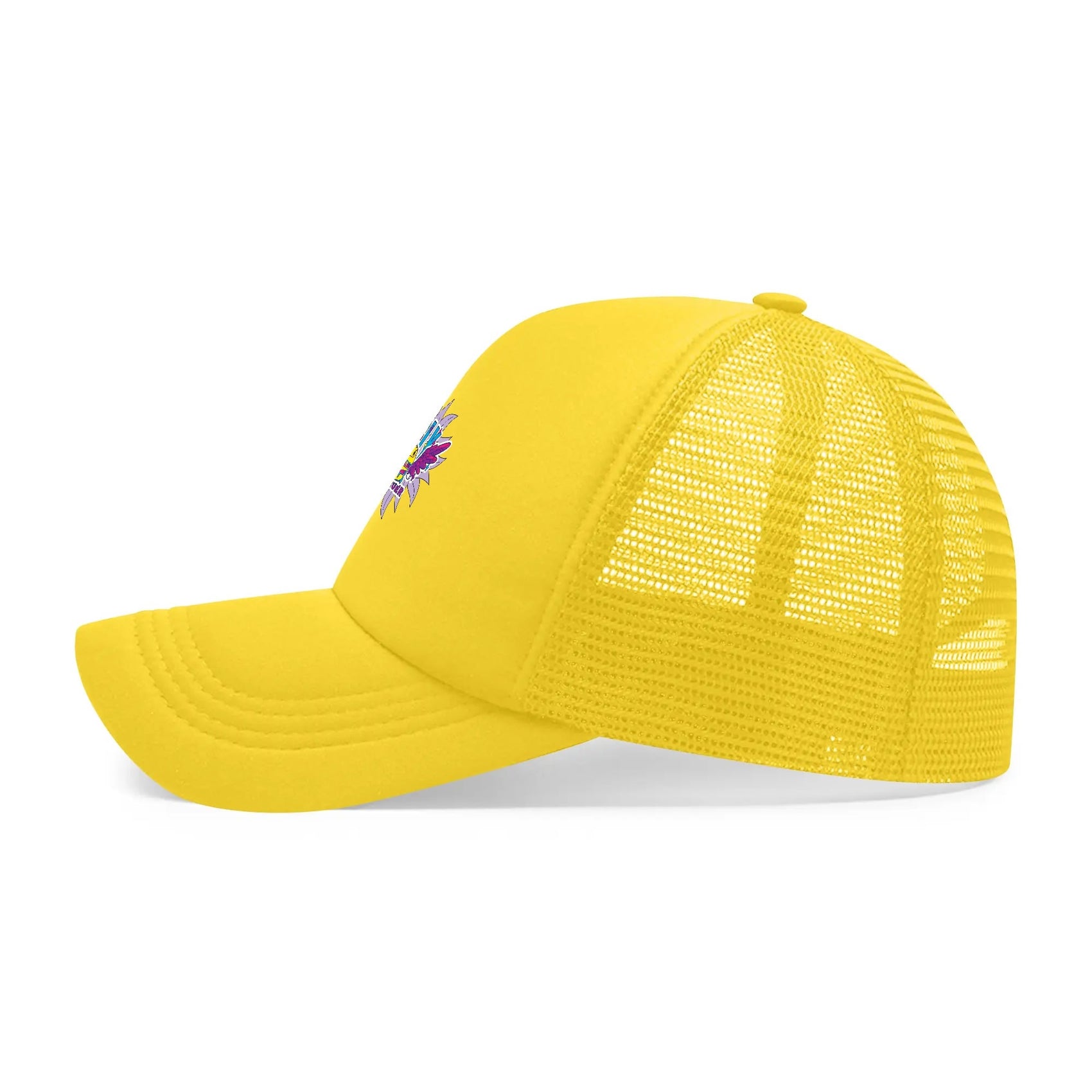 Holy Burger Mesh Cap Unisex Hat Yellow