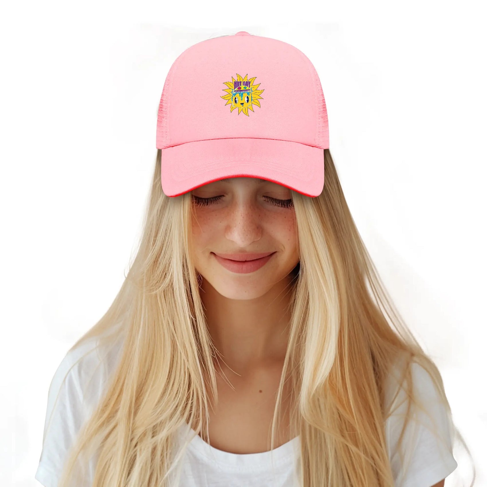 Hot Gay Mesh Cap Unisex Hat Pink