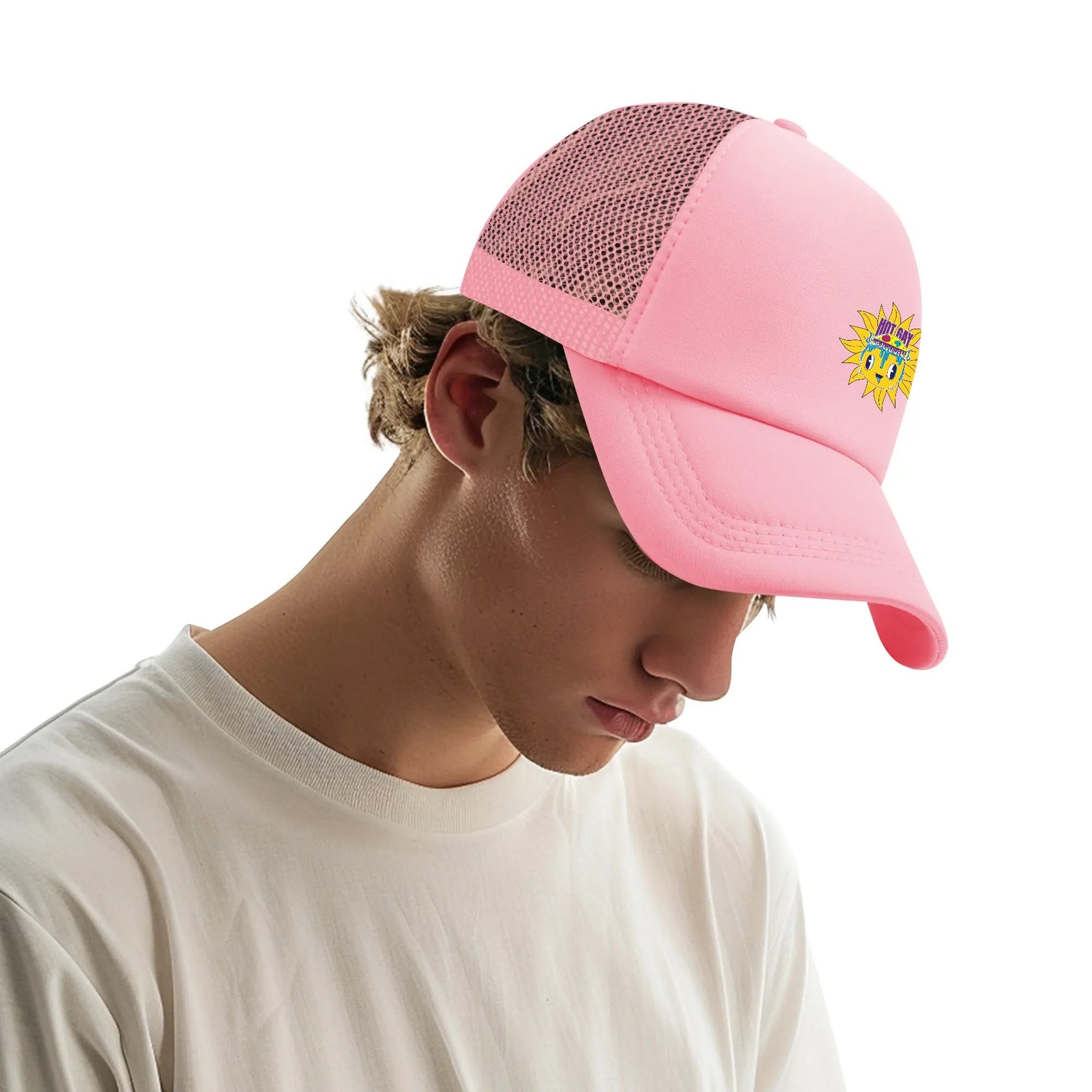 Hot Gay Mesh Cap Unisex Hat Pink