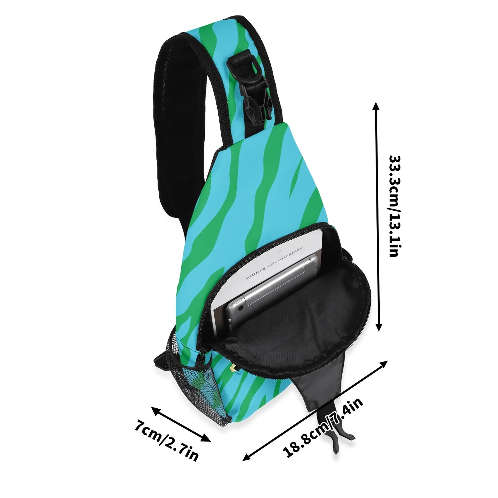 Cosmic Boy Chest Crossbody Unisex Bag Teal