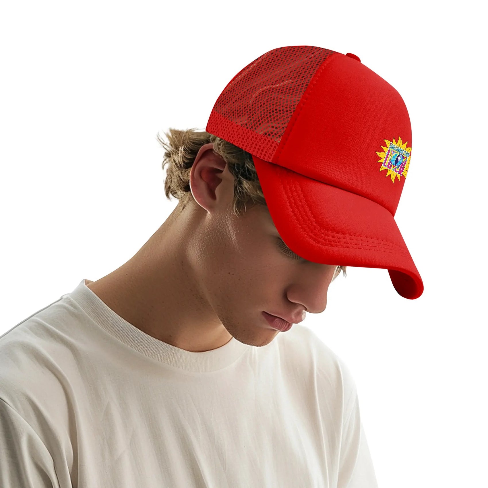 Lover Boy Mesh Cap Unisex Hat Red