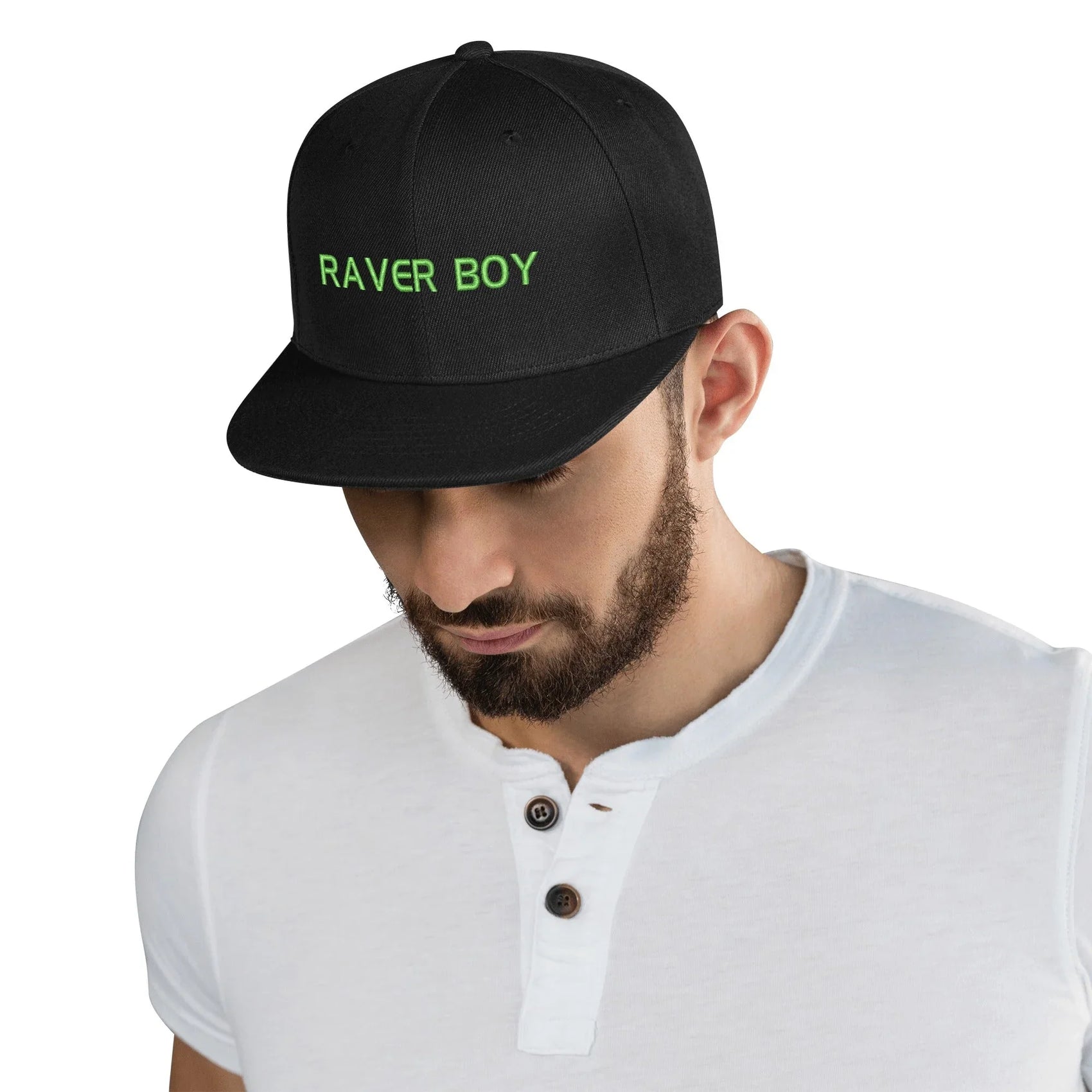Raver Boy Flat Bill Unisex Cap - EDM Festival Essential