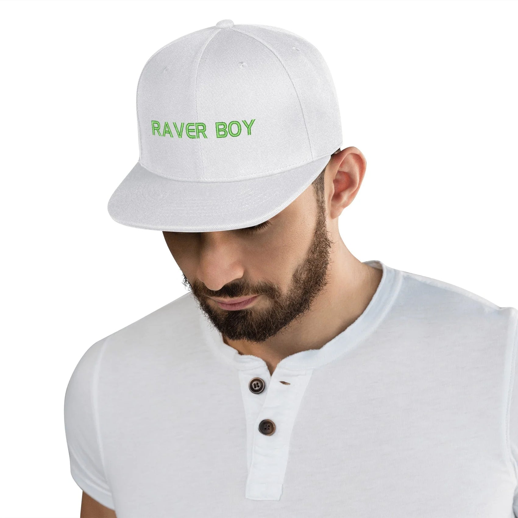 Raver Boy Flat Bill Unisex Cap - EDM Festival Essential