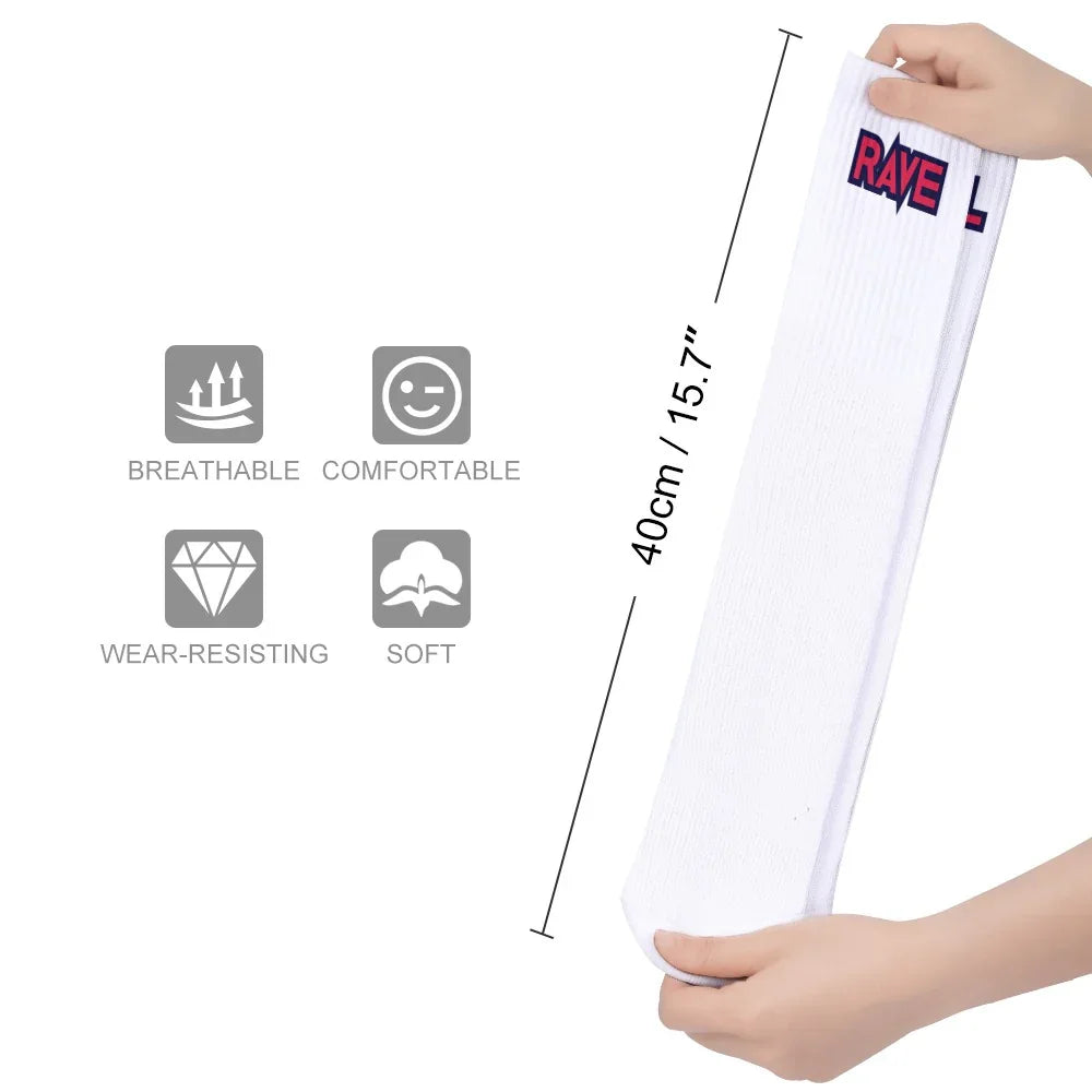 Rave Angel Unisex Breathable Stockings White