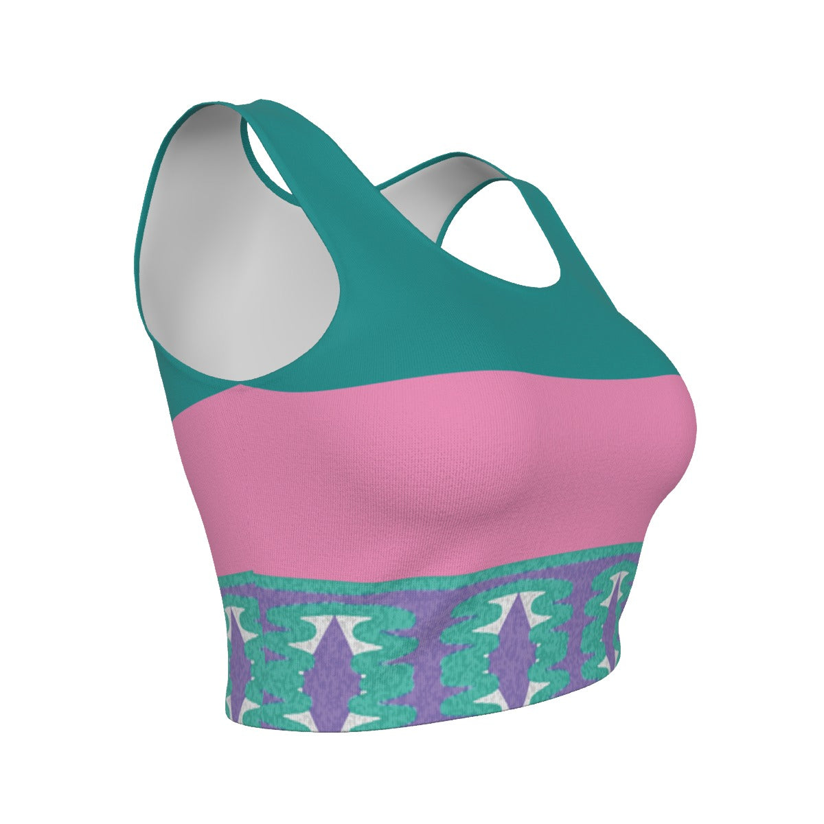 Ocean Vibe Women's Kimono & Crop Tank Top & High-waisted Straight-leg Trouser Set