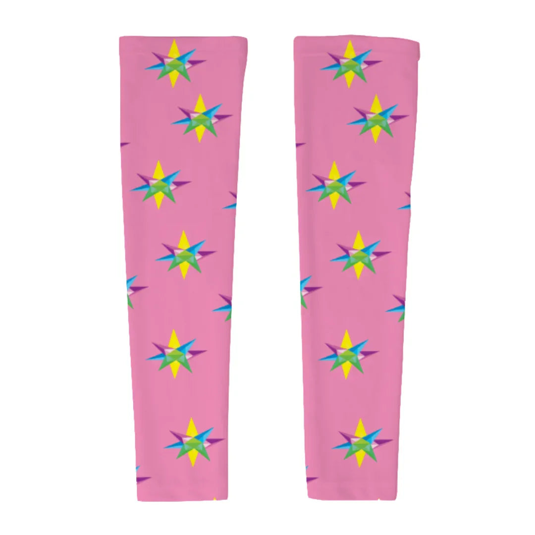 Star Pink Women's Tank Bodysuit with Gloves