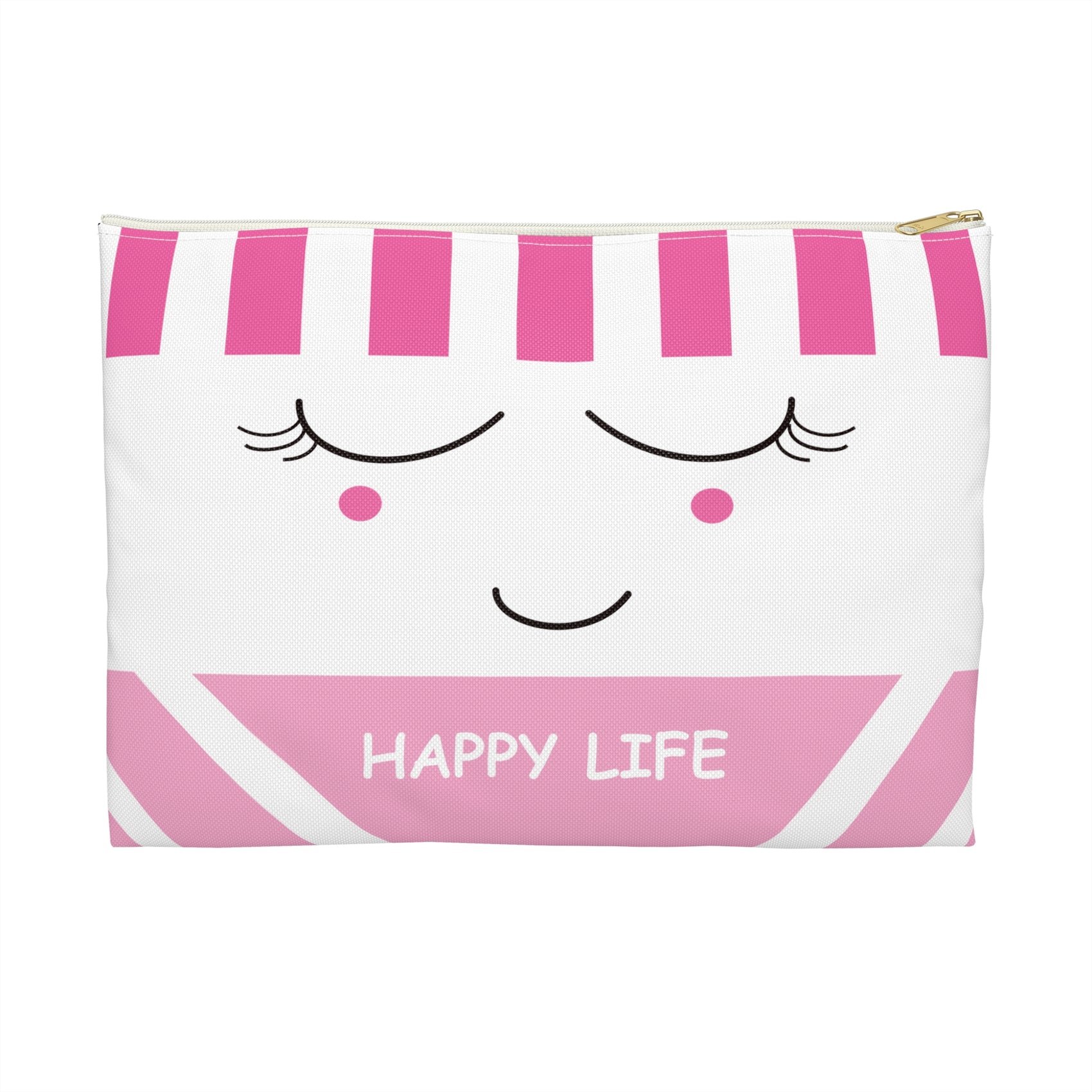 Happy Life Pink Pouch