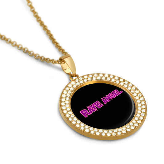 Rave Angel  Gold  Necklace