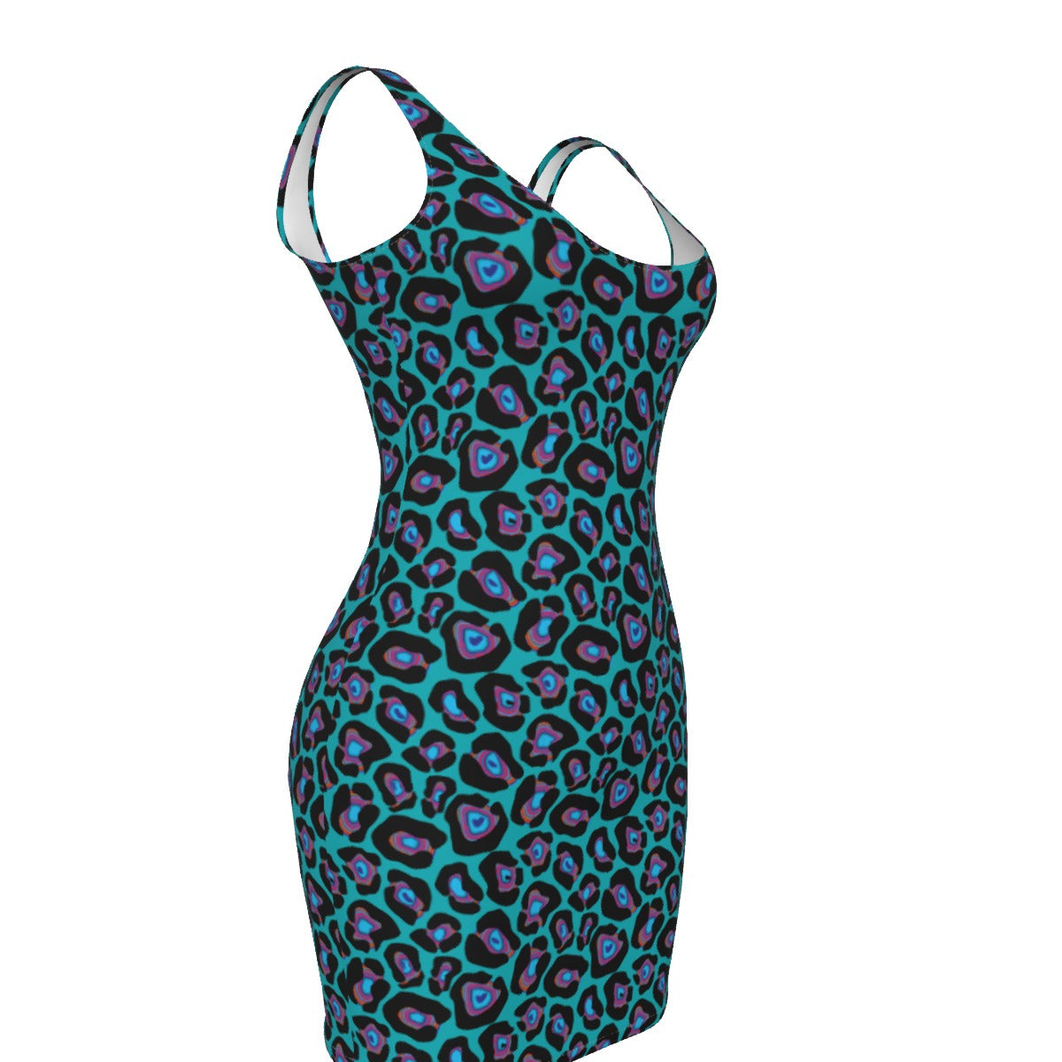 African Teal  Women's Bodycon Dress