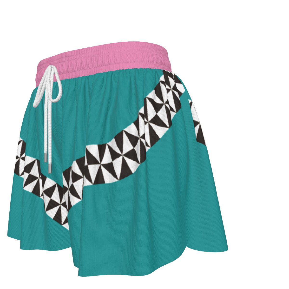 Daily Party Women's Sport Crop Tank Top & Skort With Pocket Set Teal