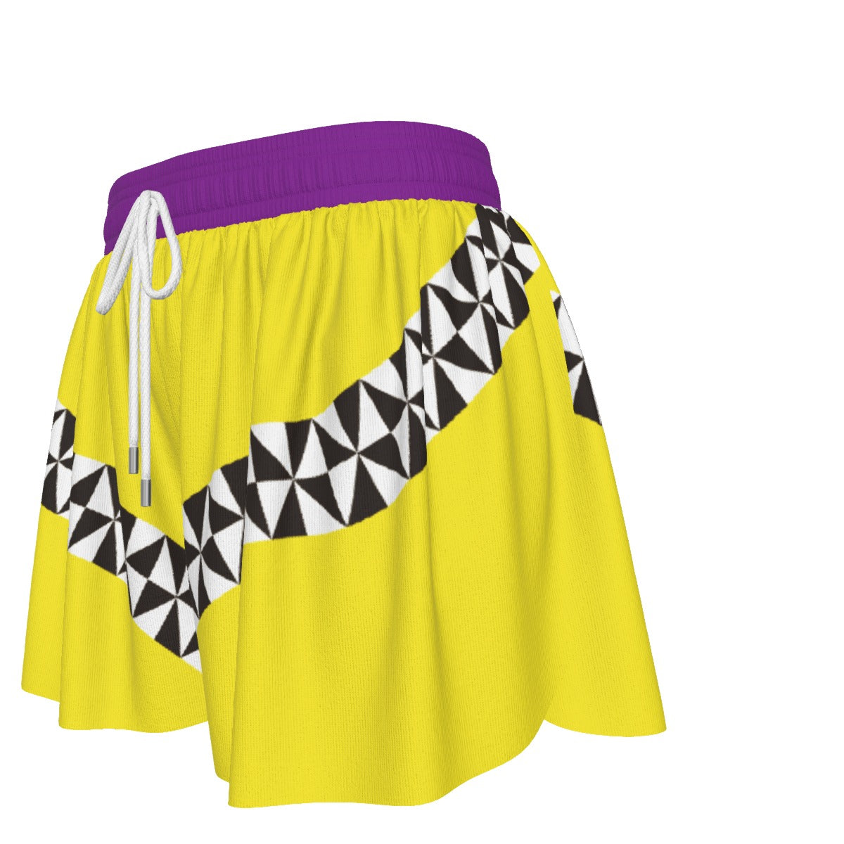 Daily Party Women's Sport Crop Tank Top & Skort With Pocket Set Yellow