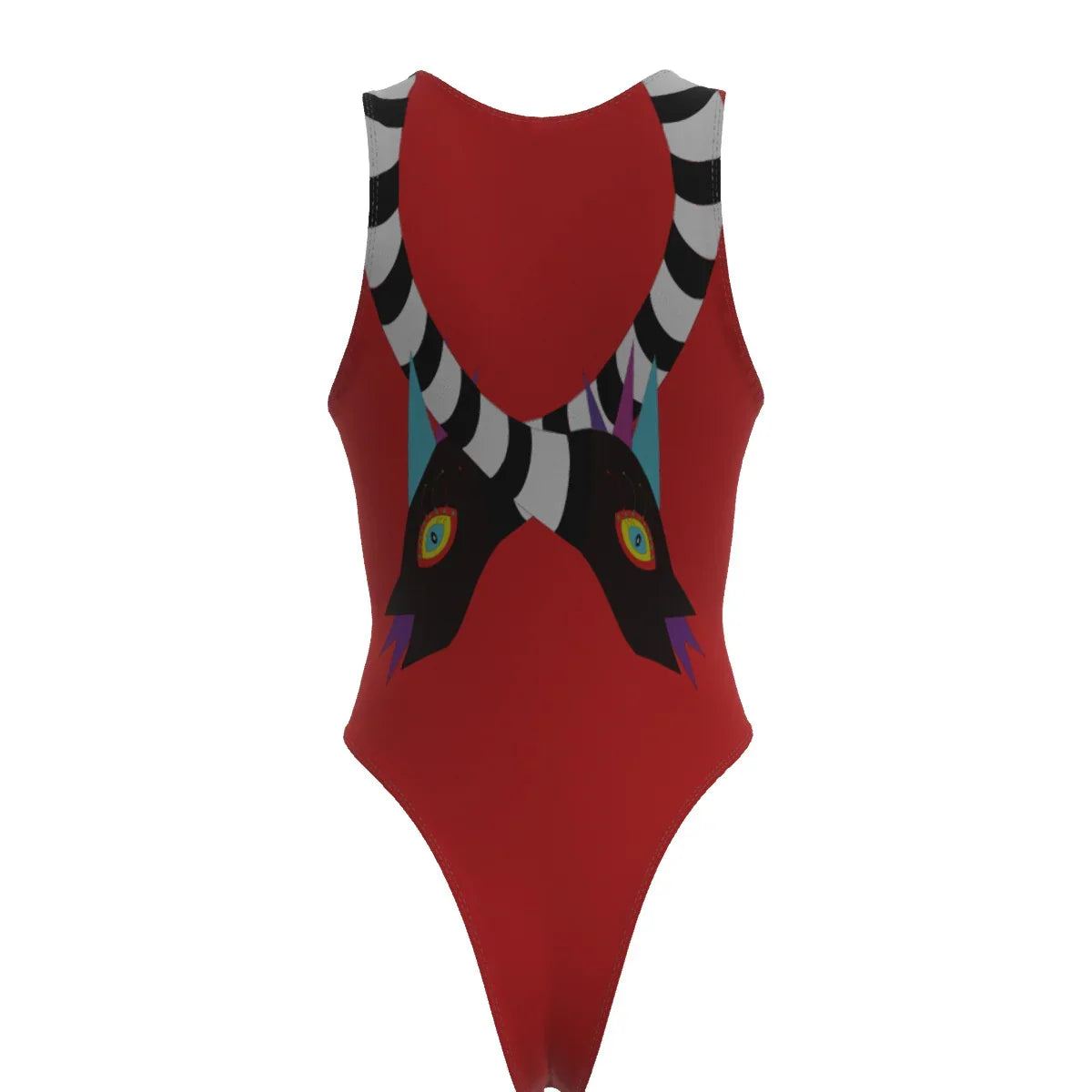 Snakey Red Women's Tank Bodysuit with Gloves