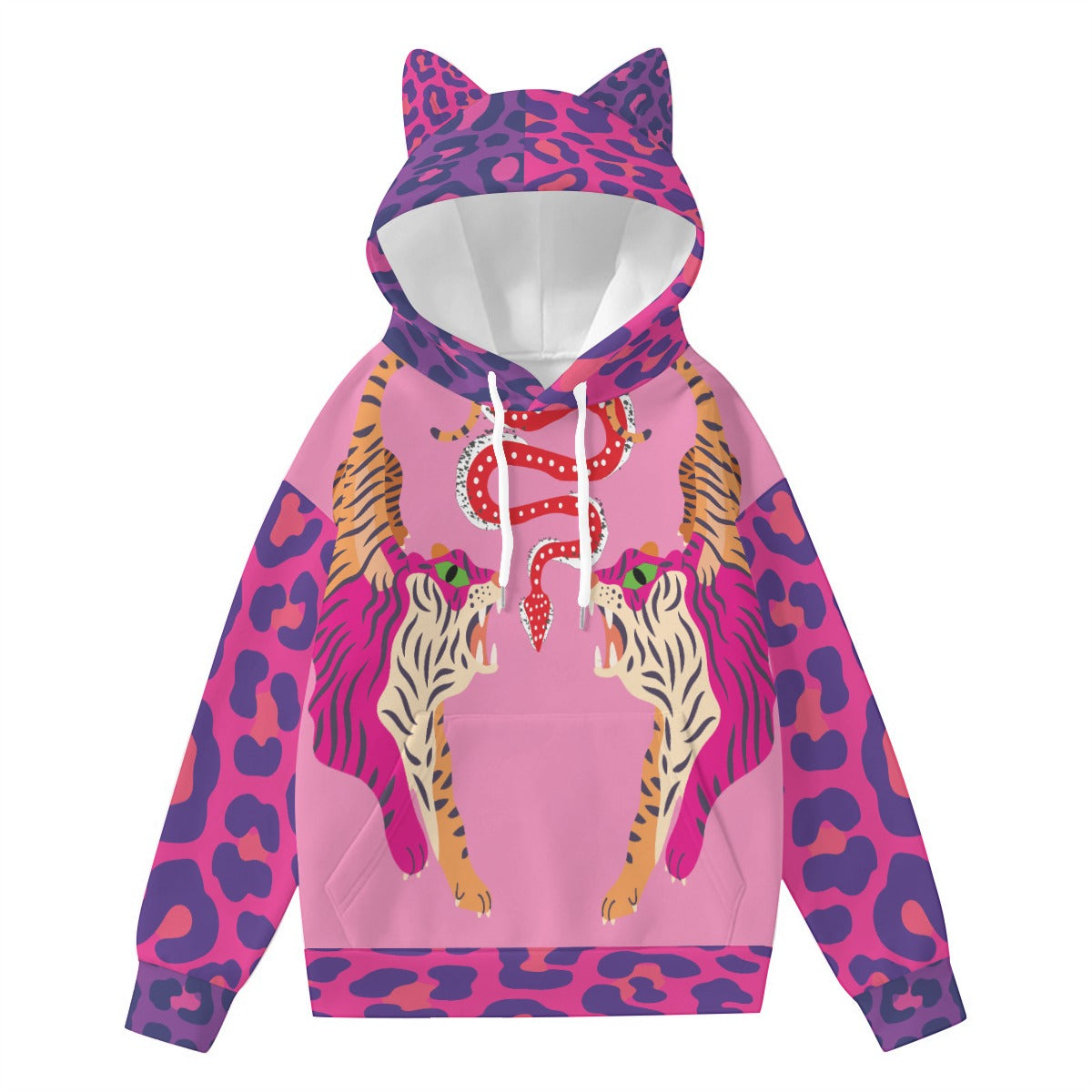 Tiger Balm Women’s Hoodie With Decorative Ears