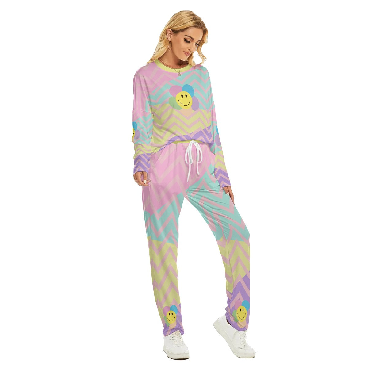 Pastel Smile Women's Pajama Suit