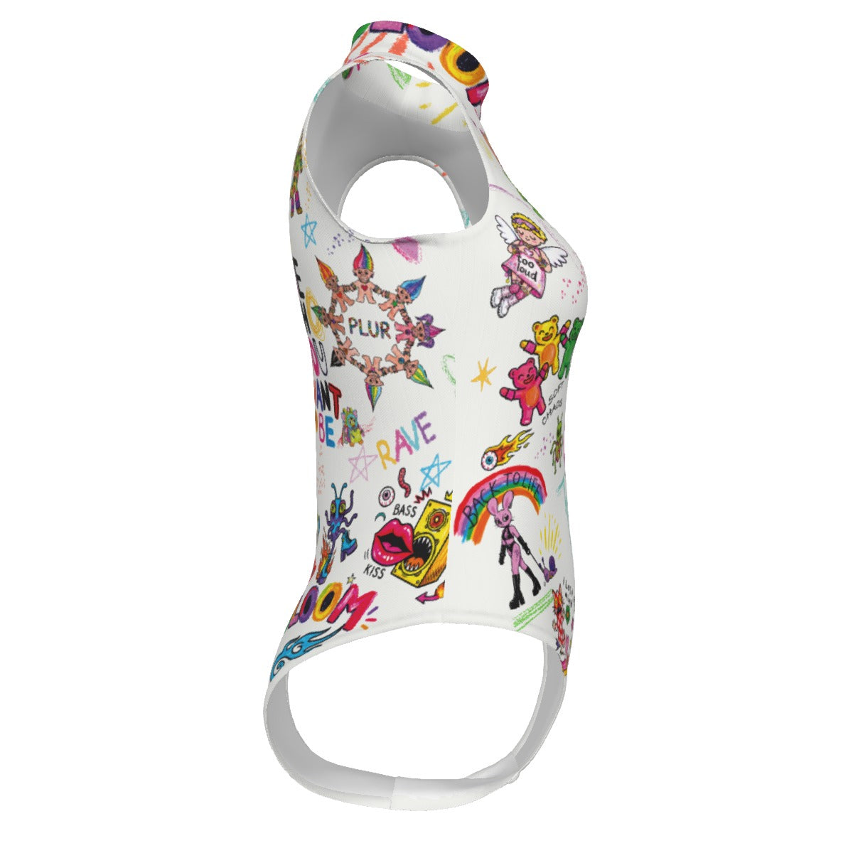 POV Women's Sleeveless Bodysuit With Memory Sleeves