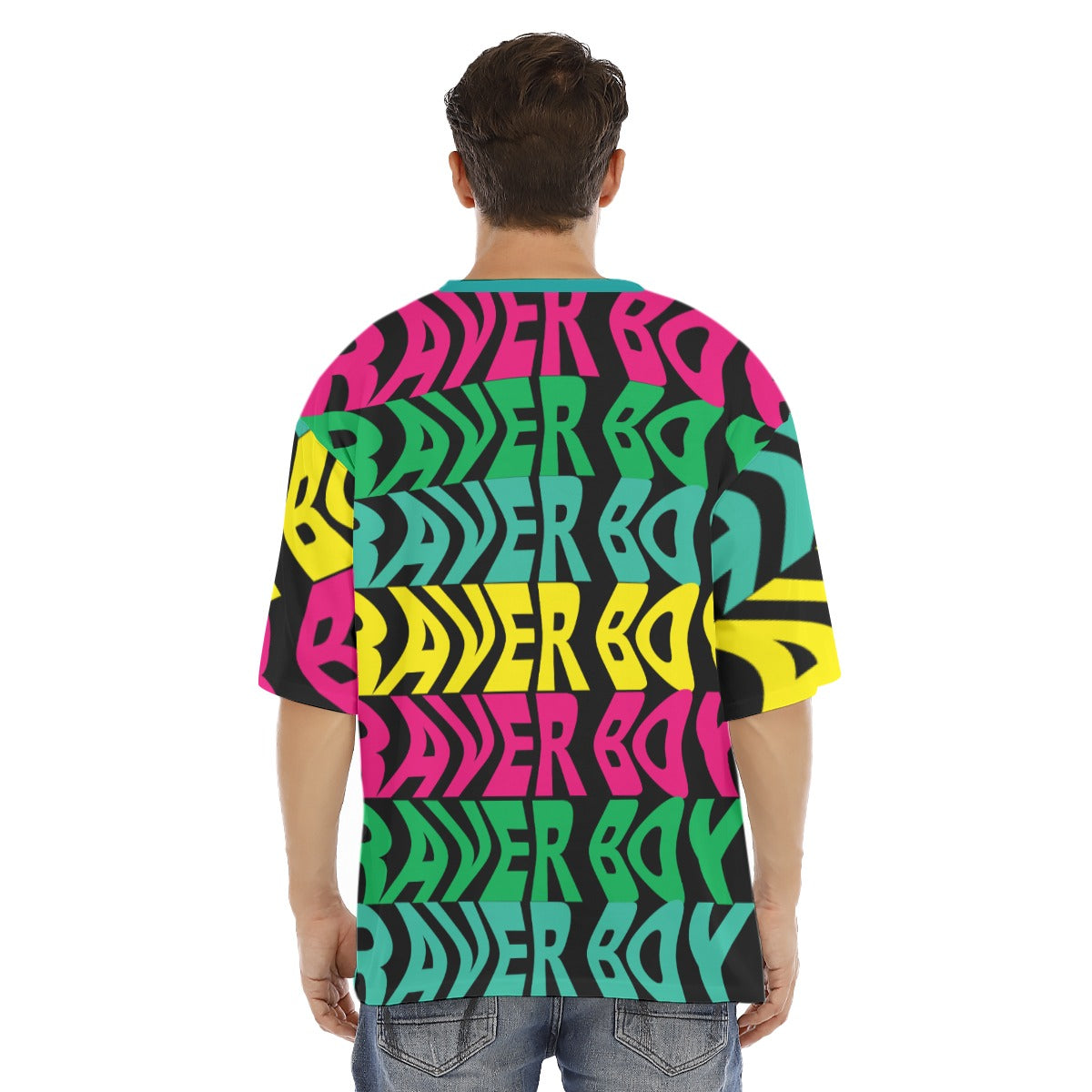 Raver Boy  Men's Drop Shoulder T-shirt With Short Sleeve