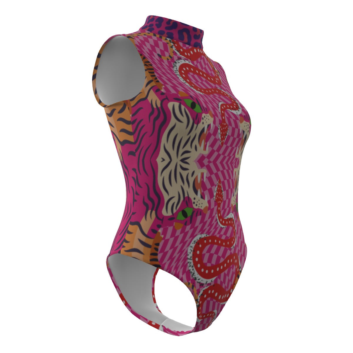 Tiger Balm Women's Sleeveless Bodysuit With Gloves