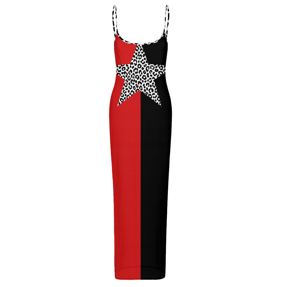 Ravella Sheer Mesh Backless  Spaghetti Strap Midi Dress
