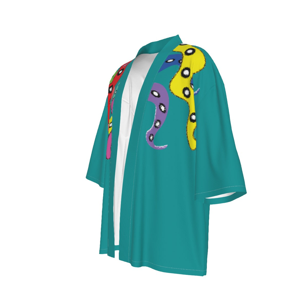 Octopus Teal Unisex Kimono