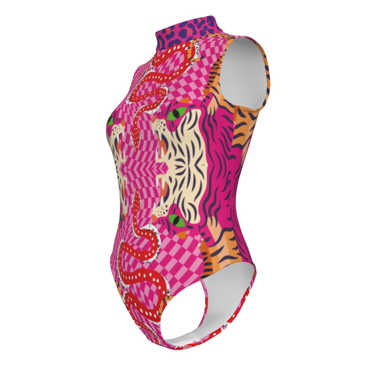 Tiger Balm Women's Sleeveless Bodysuit With Gloves
