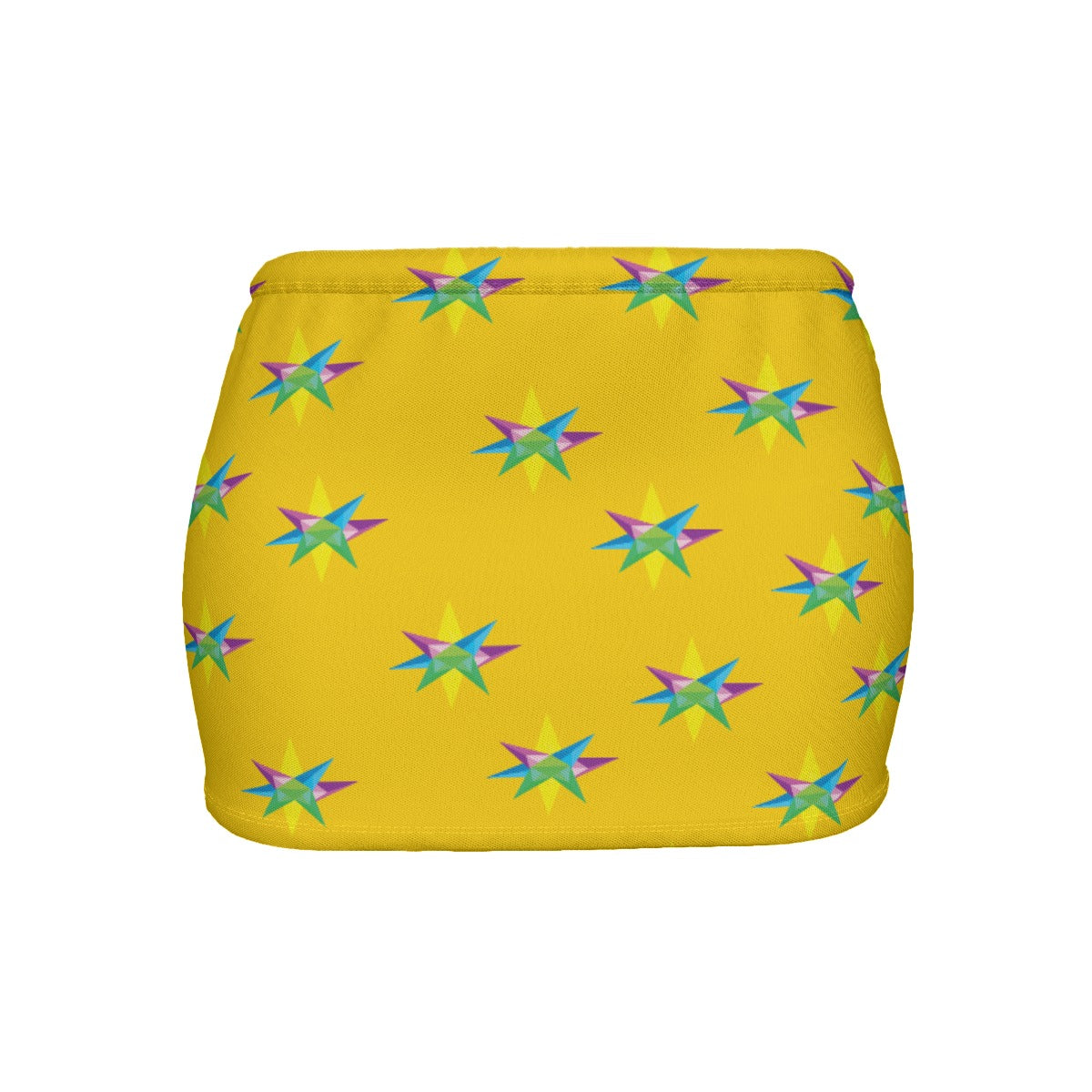 Star Yellow Women's Slinky Micro Mini Skirt