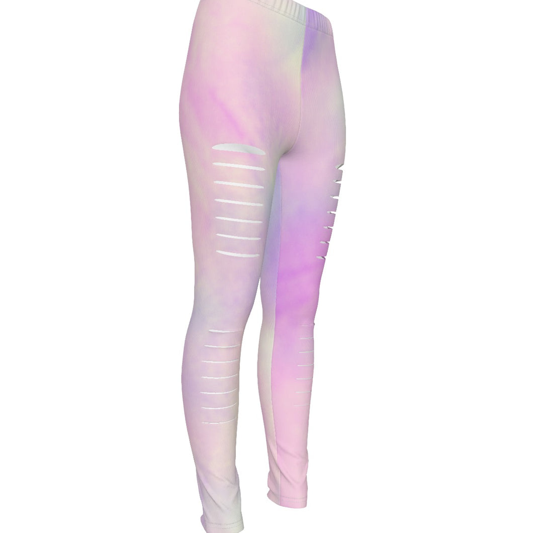 Dreamy Colors Women's Ripped Leggings