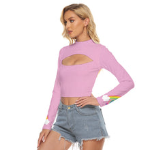 Load image into Gallery viewer, Barbie Girl Women&#39;s Hollow Chest Keyhole Tight Crop Top
