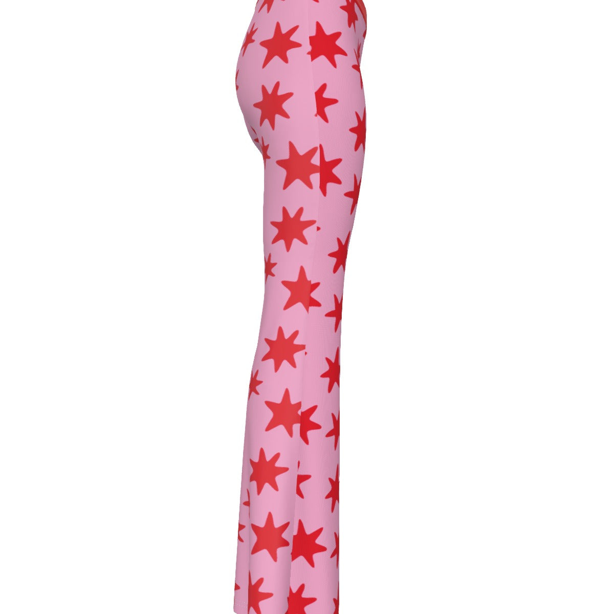 Cosmic Lady Light Pink Women's High Elastic Flare Pants