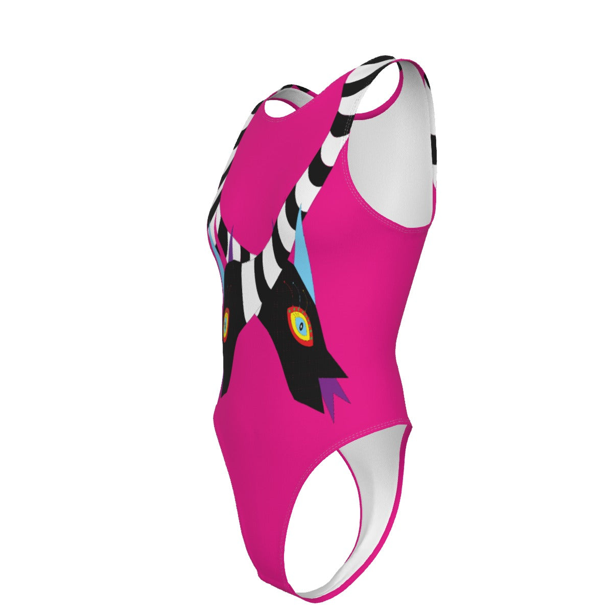 Snakey Pink Women's Tank Bodysuit with Gloves