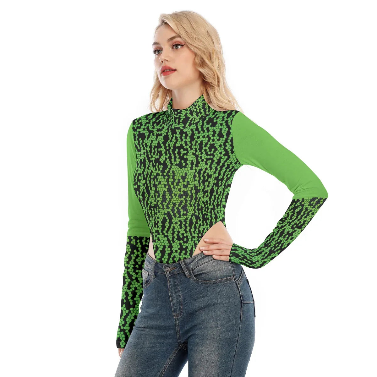 Moxie Girl Women's Turtleneck Long Sleeve Bodysuit