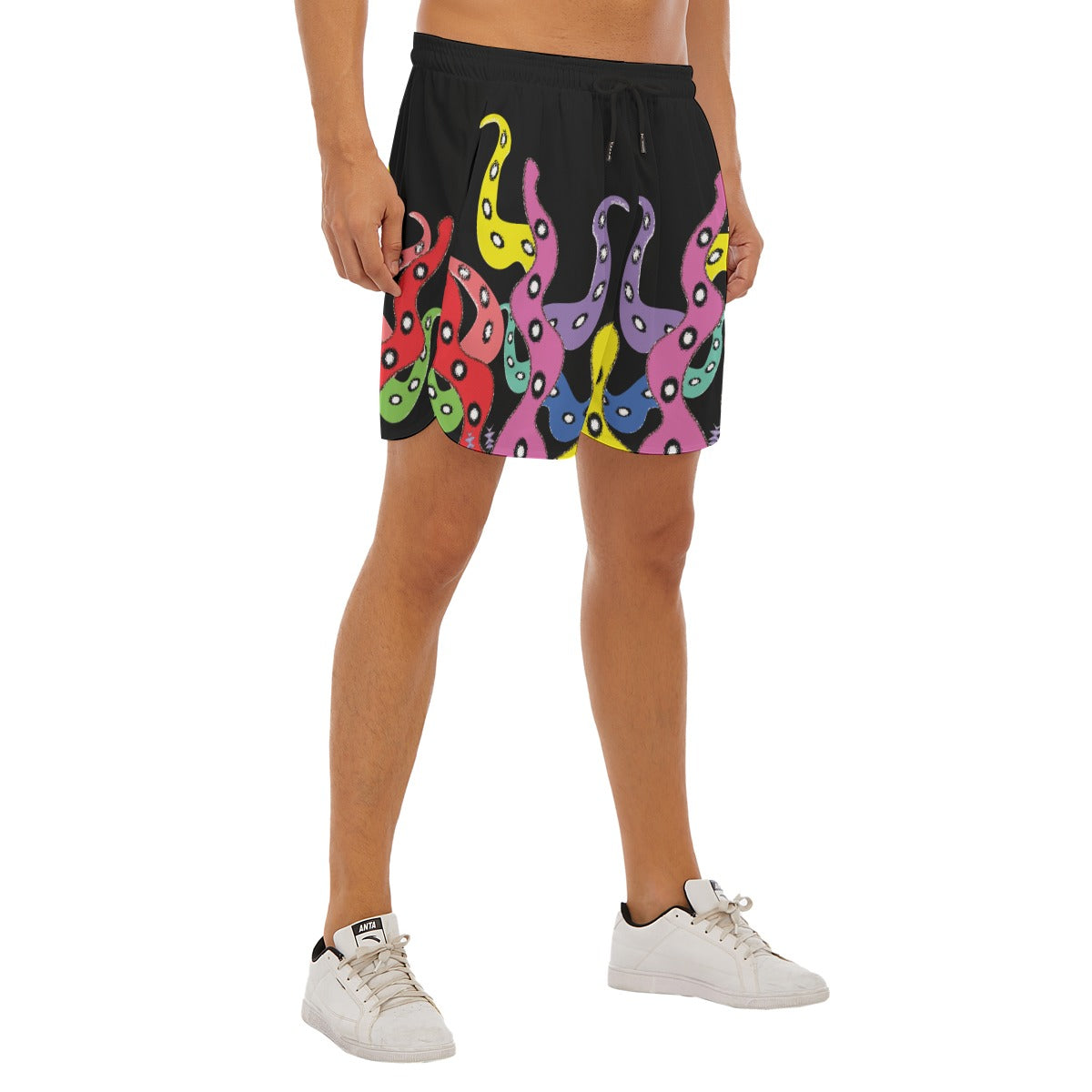 Octopus Men's Side Split Running Sport Shorts