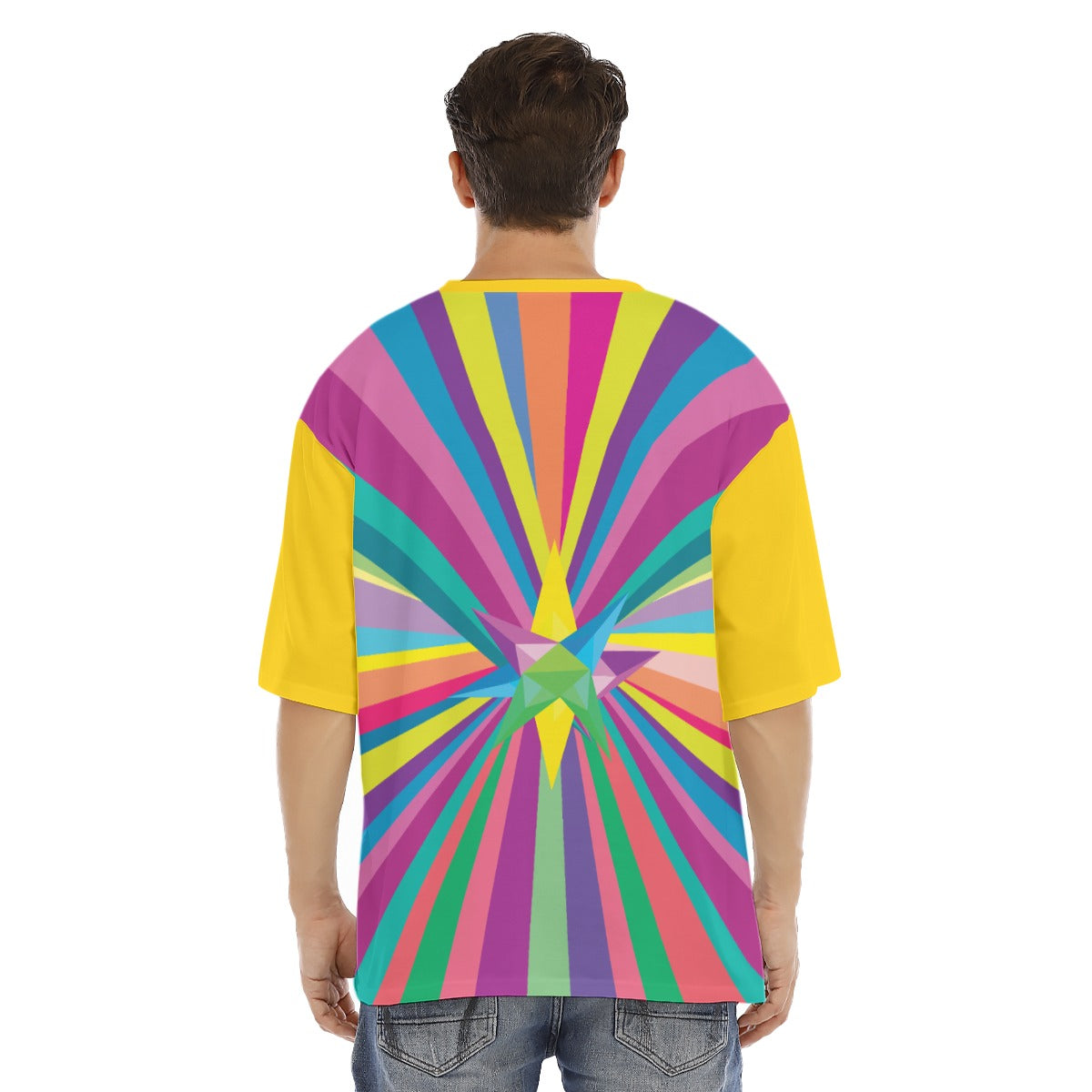 Multi Colors  Men's Drop Shoulder T-shirt With Short Sleeve