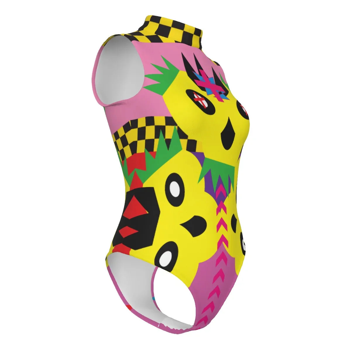 Dangerous Women's Sleeveless Bodysuit With Gloves