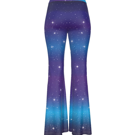 Gen Z Galaxy  Women's High Elastic Flare Pants