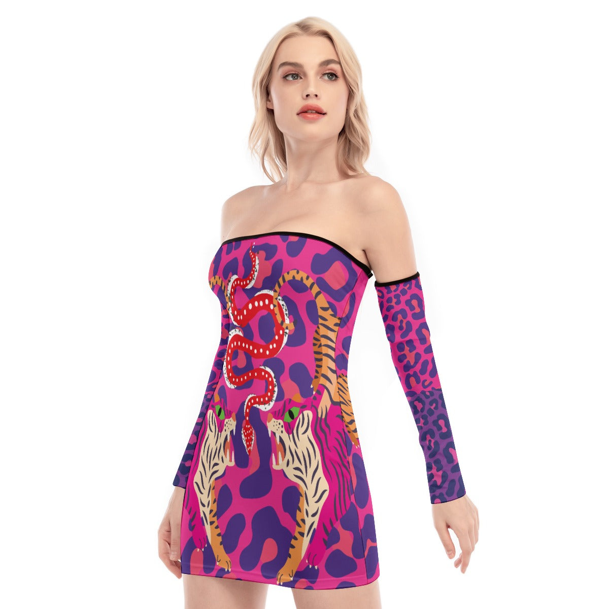 Tiger Balm Women's Off-shoulder Back Lace-up Dress