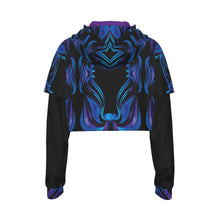 Load image into Gallery viewer, Akasha Two-piece Mesh Sleeve Cropped Hoodie
